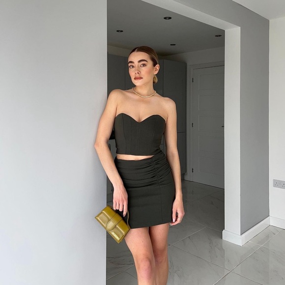 Zara Set - Stretch Linen Blend Crop Top & Skirt - Picture 11 of 17